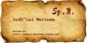 Szécsi Melinda névjegykártya